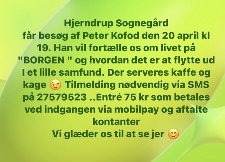 Besøg af Peter Kofod d. 20. april kl. 19.00